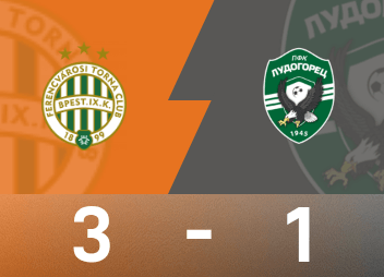Rapport du match de la Ligue Europa : Kadu et Joseph ont marqué, Ferencvaros 3-1 Ludogretz