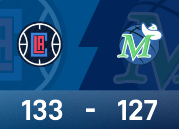 Rapport de la Coupe NBA : Harden 41 points triple-double, les Clippers battent les Mavericks 133-127 en double prolongation